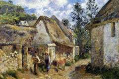 a-street-in-auvers-thatched-cottage-and-cow-1880