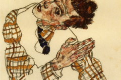 self-portrait-with-checkered-shirt-1917