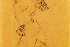 standing-nude-with-large-hat-gertrude-schiele-1910