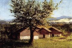 swiss-landscape-with-flowering-apple-tree