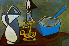 jug-candle-and-enamel-pan-1945