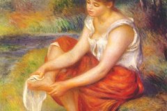 girl-wiping-her-feet