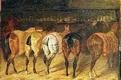 five-horses-seen-from-behind-with-croupes-in-a-stable-1822
