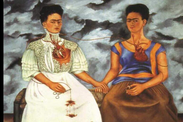 143 resminin 55’inde otoportresini resmeden Frida Kahlo