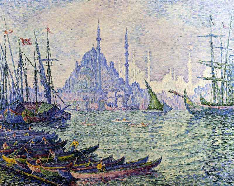 İstanbul resimleride yapan noktacılık akımının önemli destekçisi Signac