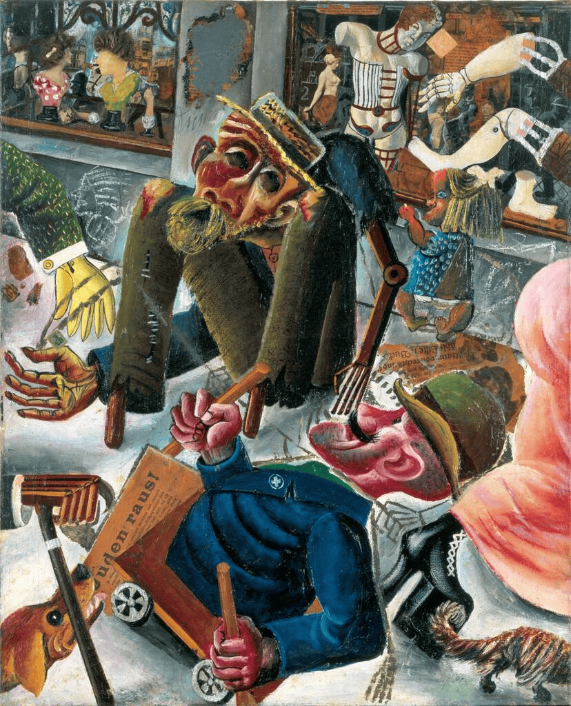 Otto Dix'in Prag Caddesi tablosu: dükkan vitrinlerinin önünde dilenen sakat gaziler