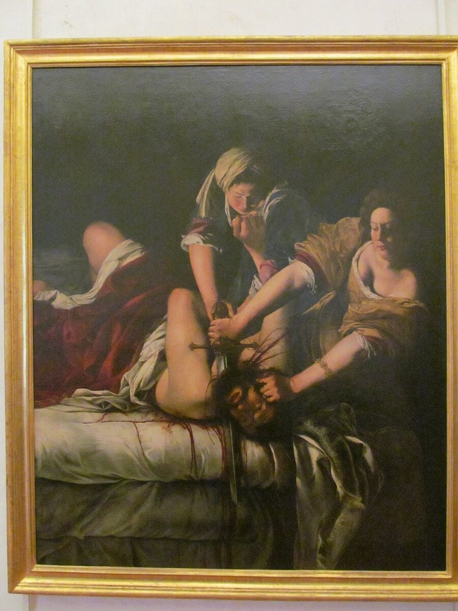Artemisia'nın Judith Holofernes'in Başını Keserken tablosu, ilk versiyon