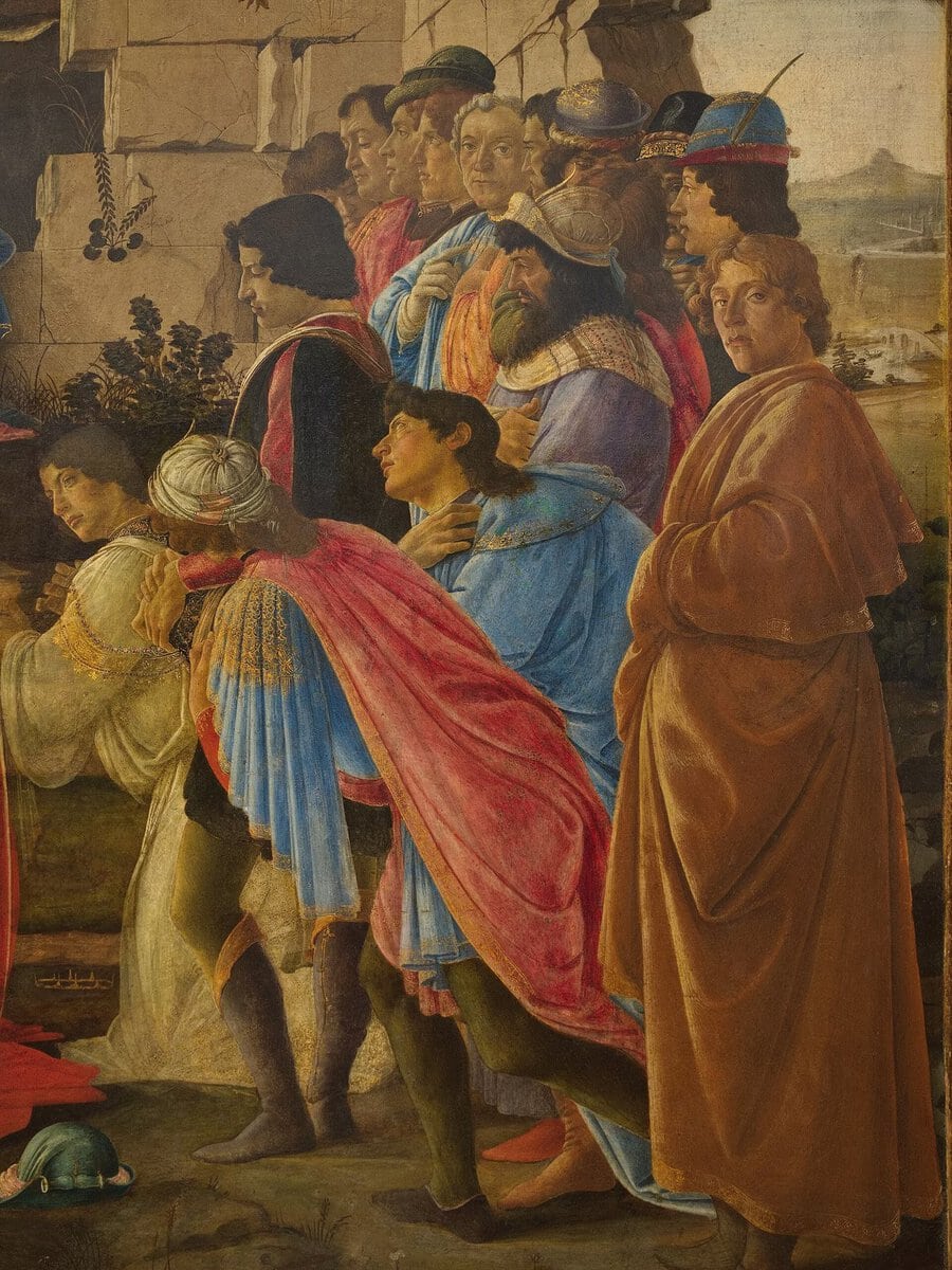 Botticelli'nin otoportresi olduğu düşünülen figür
