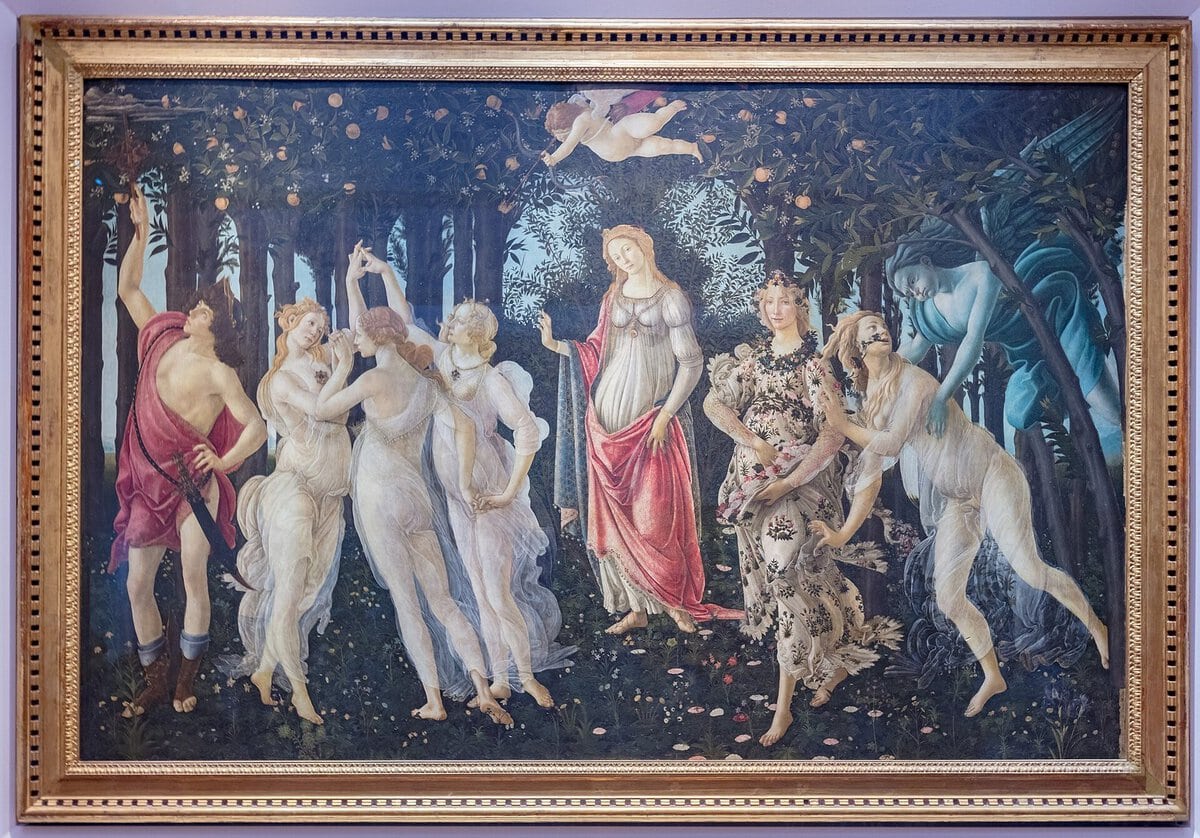 Botticelli'nin Primavera tablosu: portakal bahçesinde Venüs, Üç Güzeller ve baharın gelişi