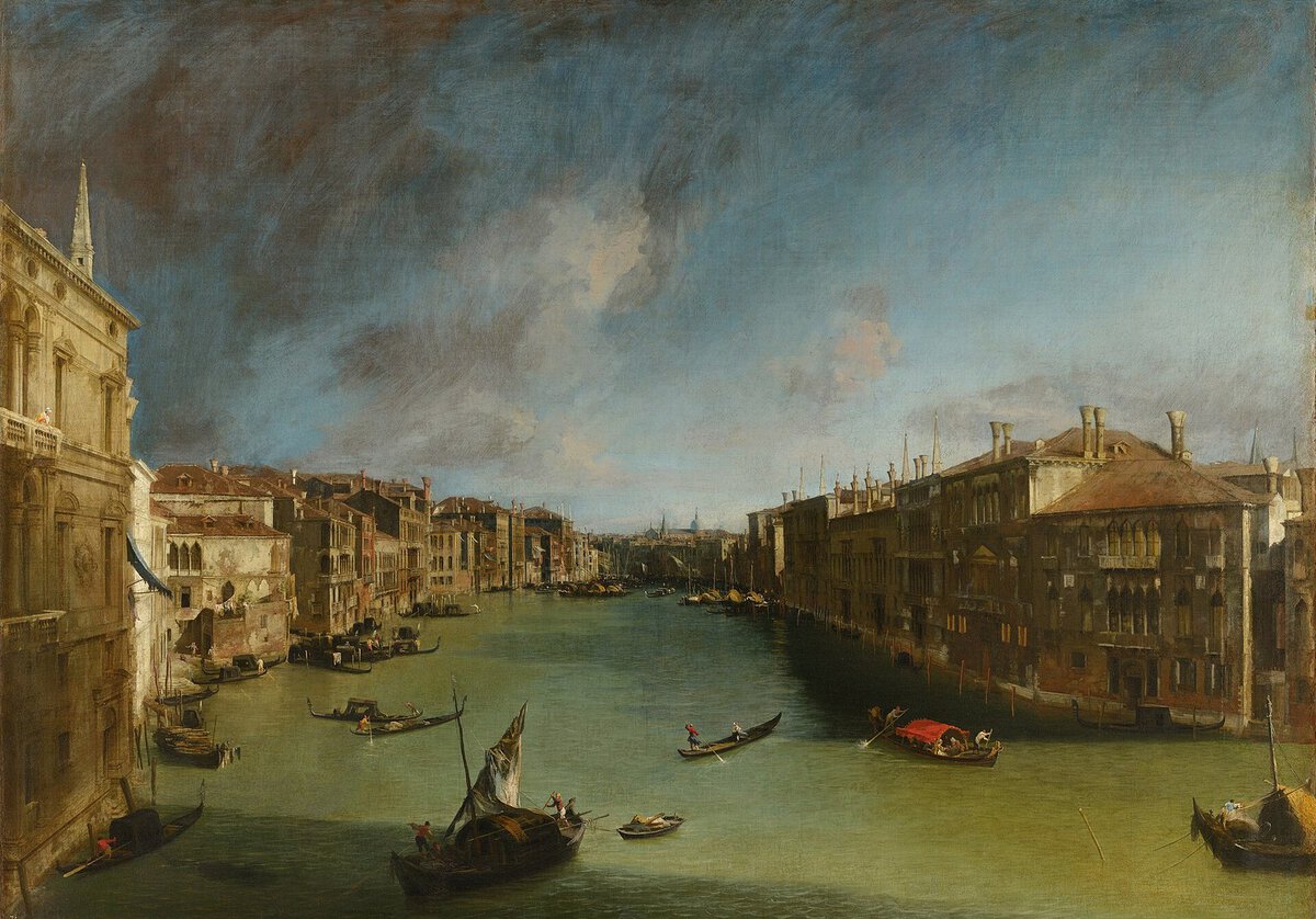 Canaletto'nun Büyük Kanal manzarası