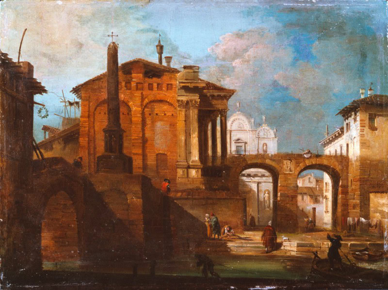 Canaletto'nun hayali mimari manzara resmi
