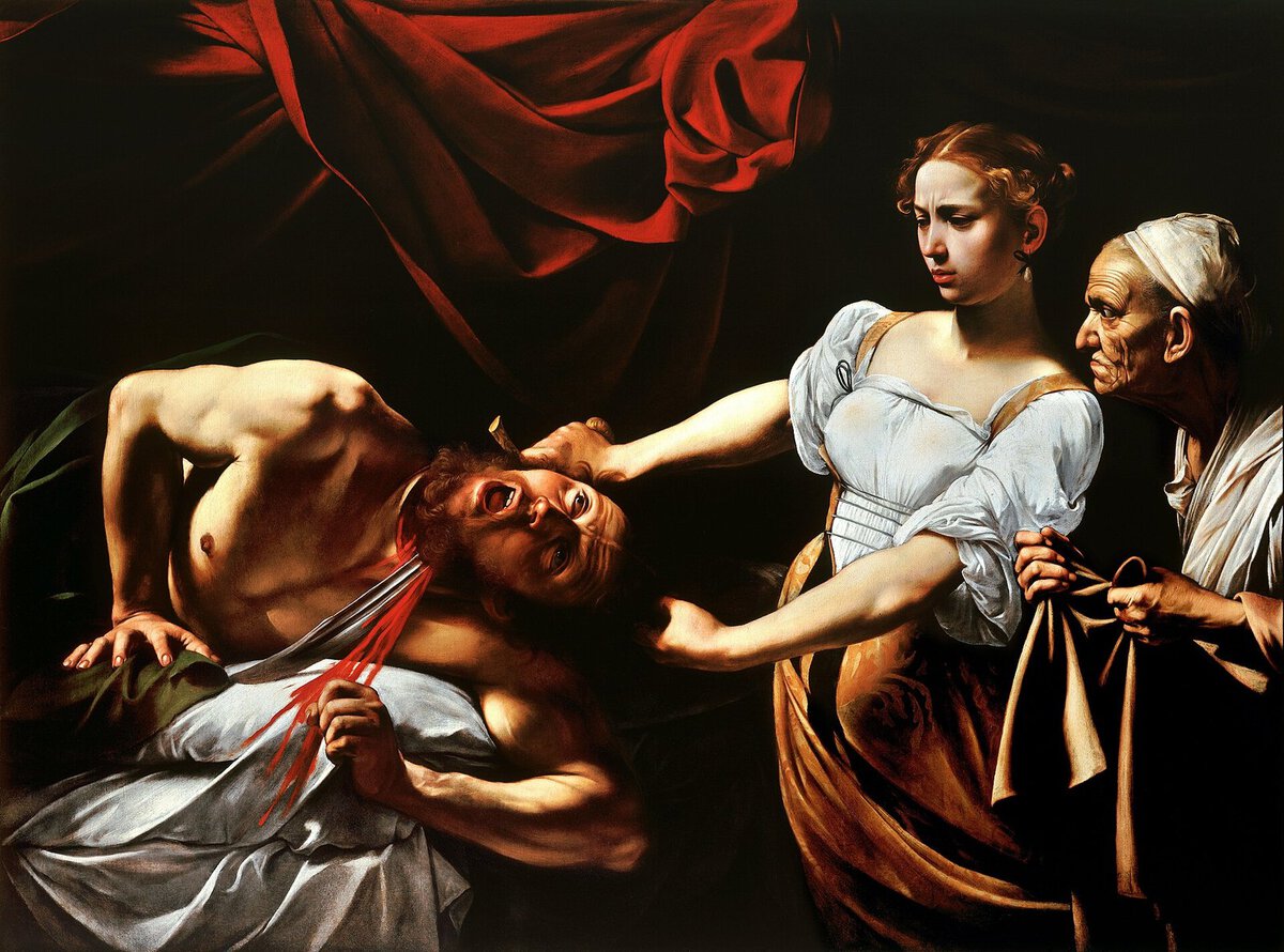 Caravaggio'nun Judith Holofernes'in Başını Keserken tablosu