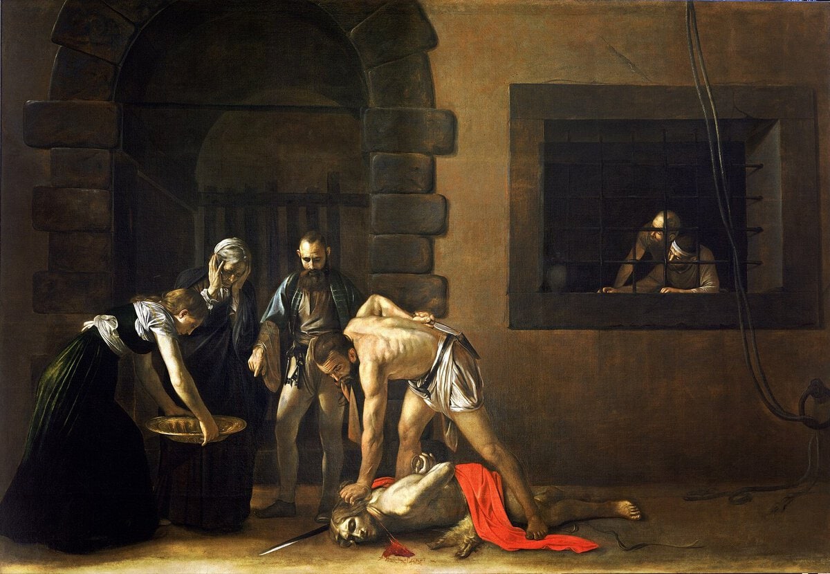 Caravaggio'nun Vaftizci Yahya'nın Başının Kesilişi tablosu