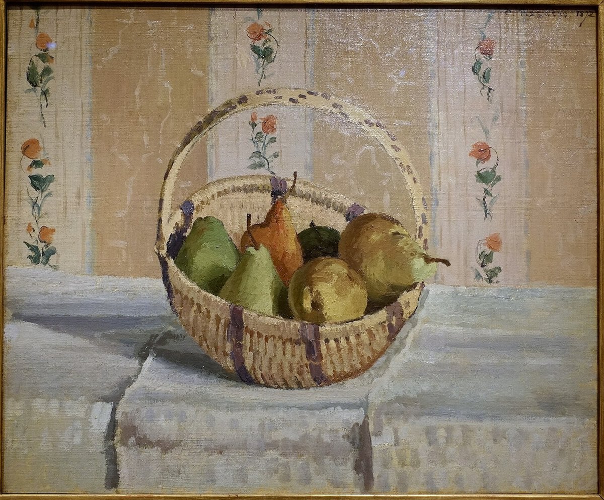 Cezanne'ın Elma Sepeti natürmortu: eğik masa ve devrilmiş sepet