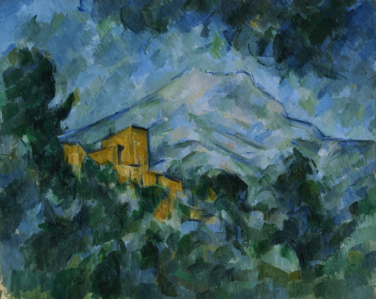 Cezanne'ın Sainte-Victoire Dağı tablosu: geometrik lekelerle kurulmuş manzara