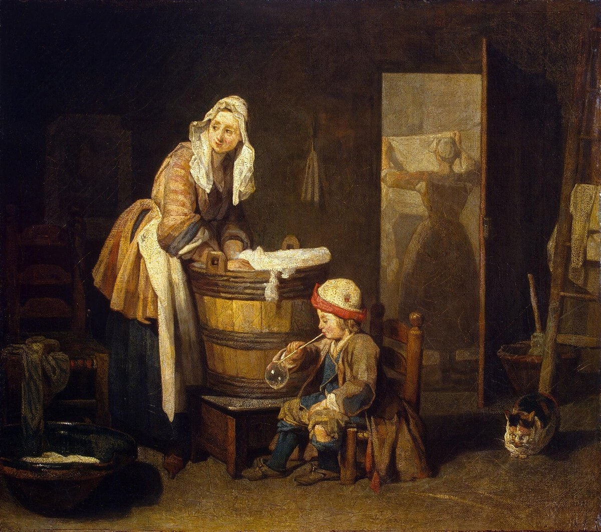 Chardin'in Çamaşırcı Kadın tablosu