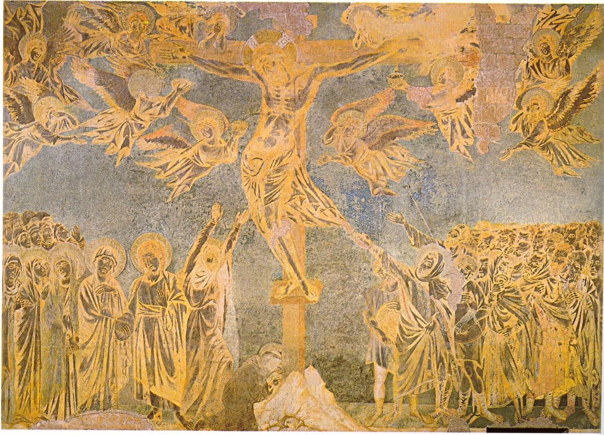 Cimabue'nin Assisi'deki Çarmıha Geriliş freski
