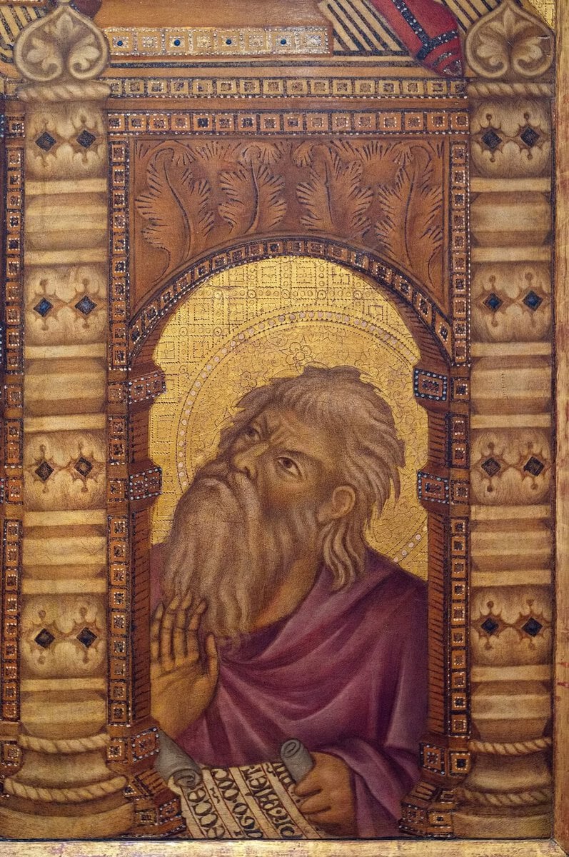 Cimabue'nin Santa Trinita Maestà panosundan ayrıntı