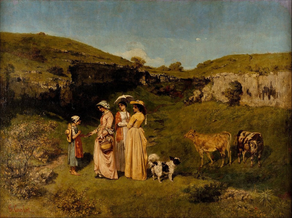 Courbet'nin köy sahnelerinden biri