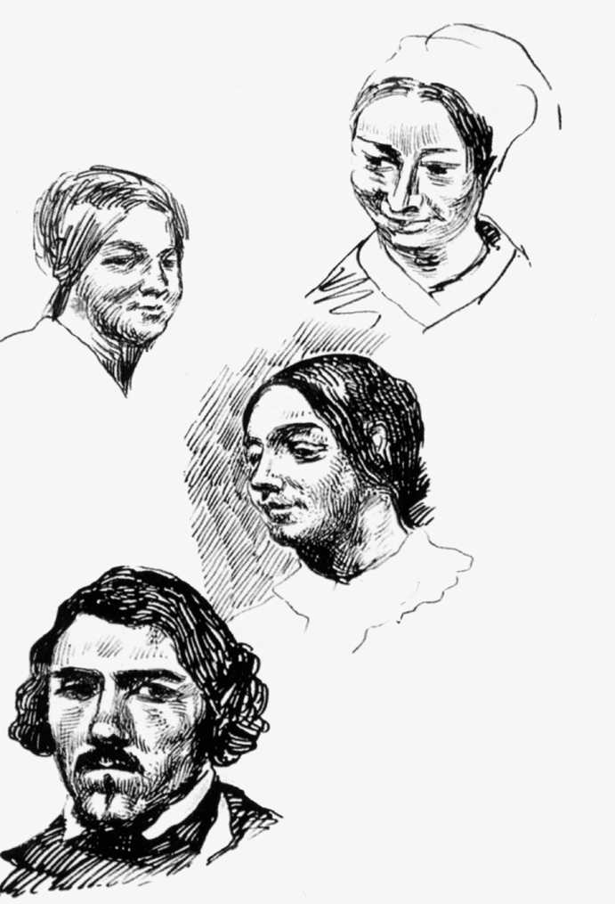 Delacroix'nın eskiz defterinden bir sayfa