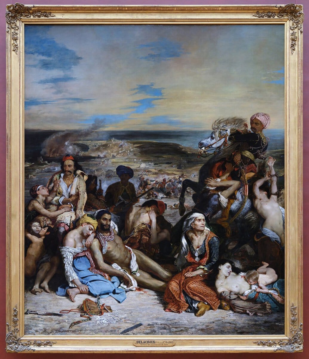 Delacroix'nın Sakız Adası Katliamı tablosu