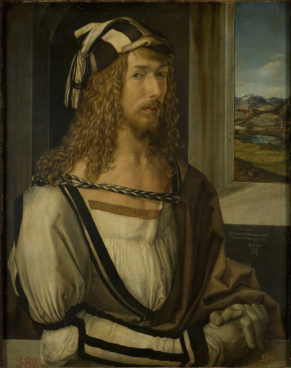 Dürer'in 1500 tarihli otoportresi: cepheden, İsa'yı andıran duruş