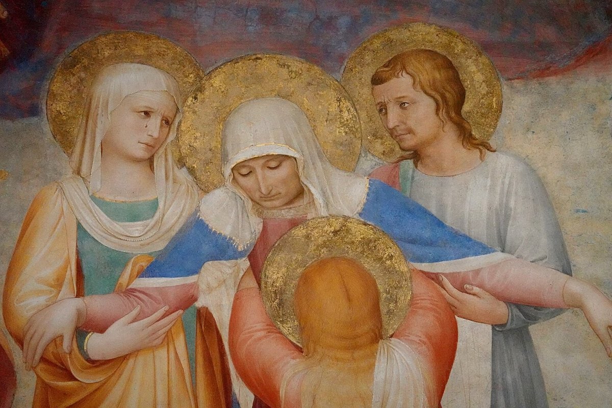 Fra Angelico'nun Çarmıha Geriliş freskinden ayrıntı