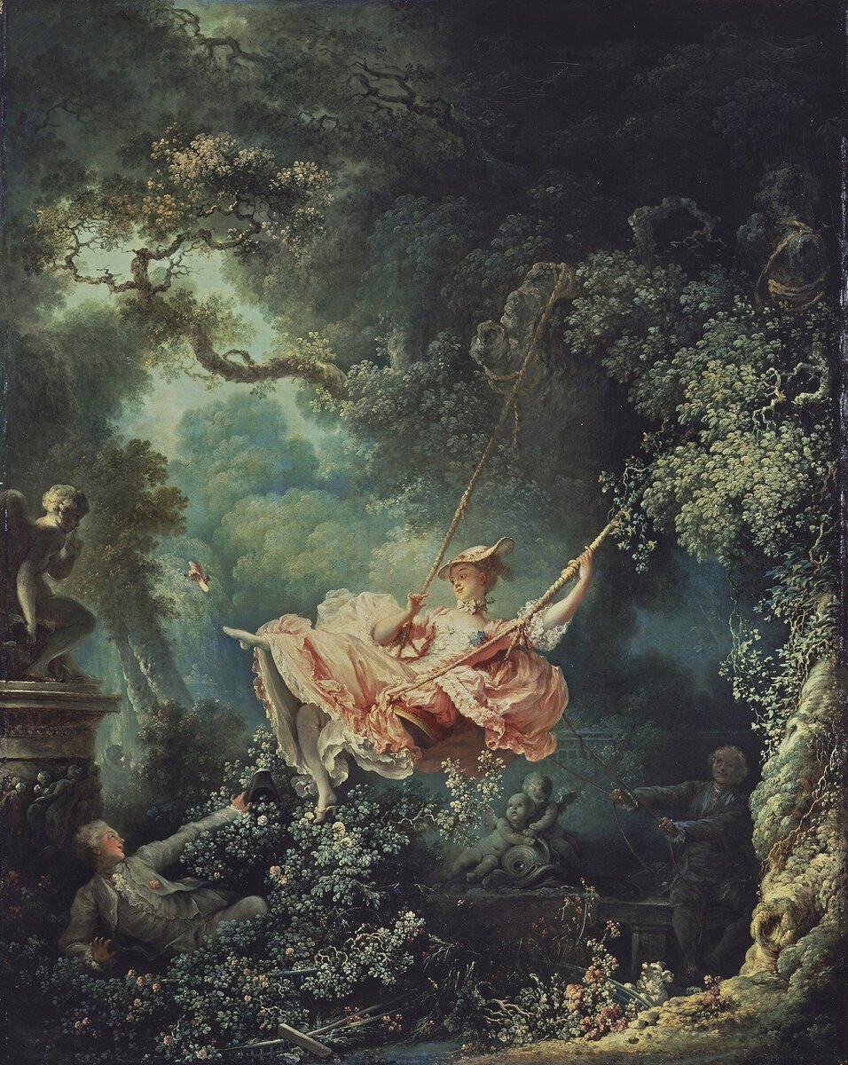 Fragonard'ın Salıncak tablosu: havaya uçan terlik ve pembe elbise