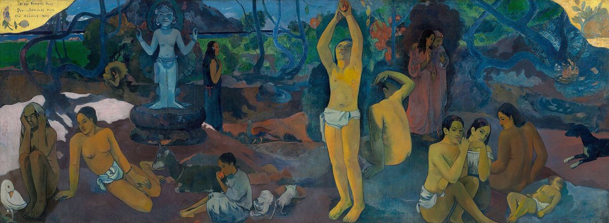 Gauguin'in Nereden Geliyoruz? tablosu: hayatın evrelerini anlatan geniş pano