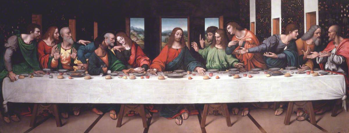Giampietrino'ya atfedilen, Leonardo'nun Son Akşam Yemeği'nin 16. yüzyıl kopyası
