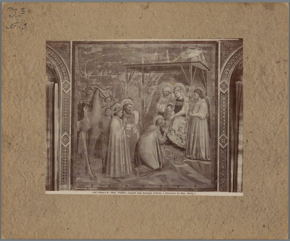 Giotto'nun Scrovegni Şapeli'ndeki Müneccim Kralların Tapınması freski