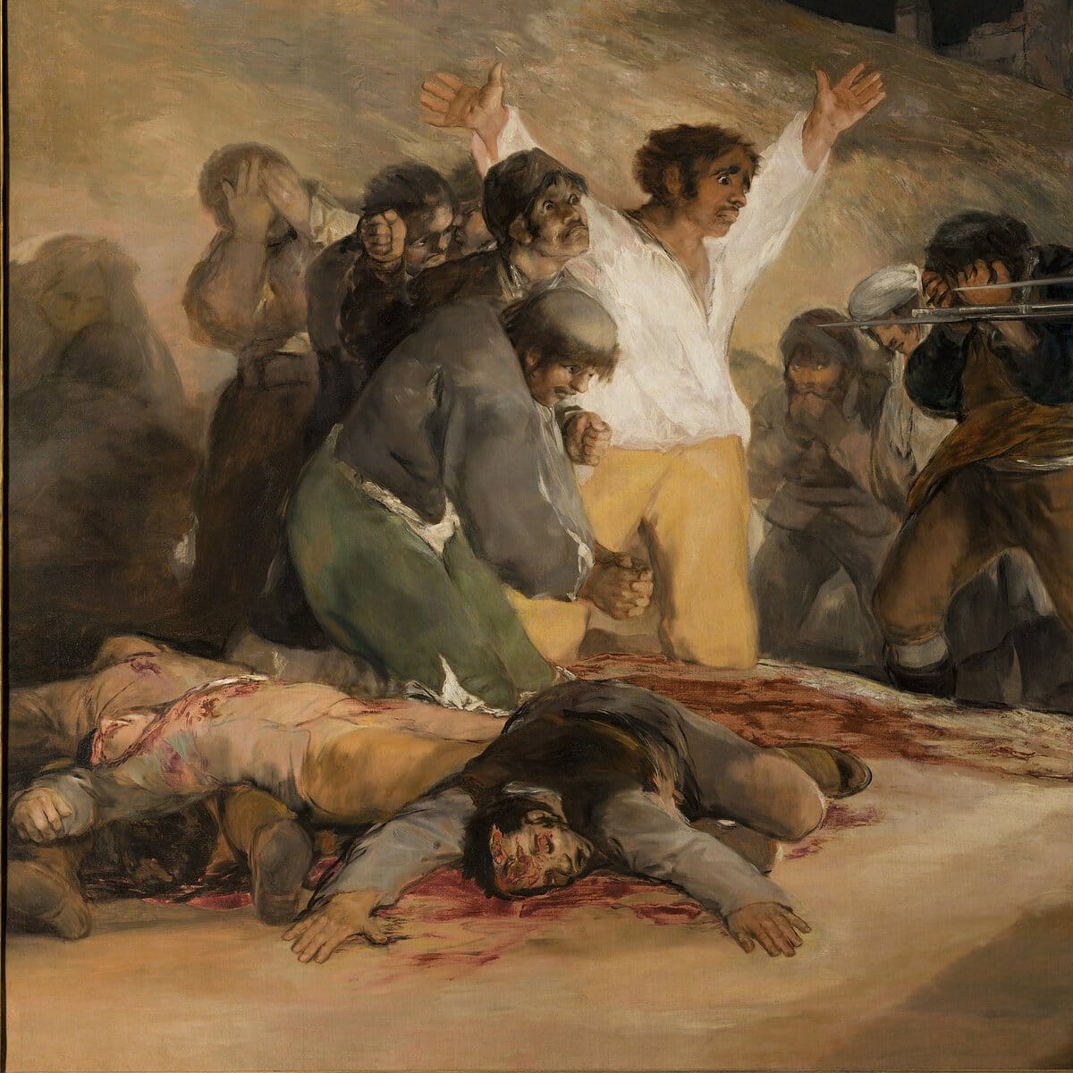 Goya'nın 3 Mayıs 1808 tablosu: fenerin ışığında kurşuna dizilen adam