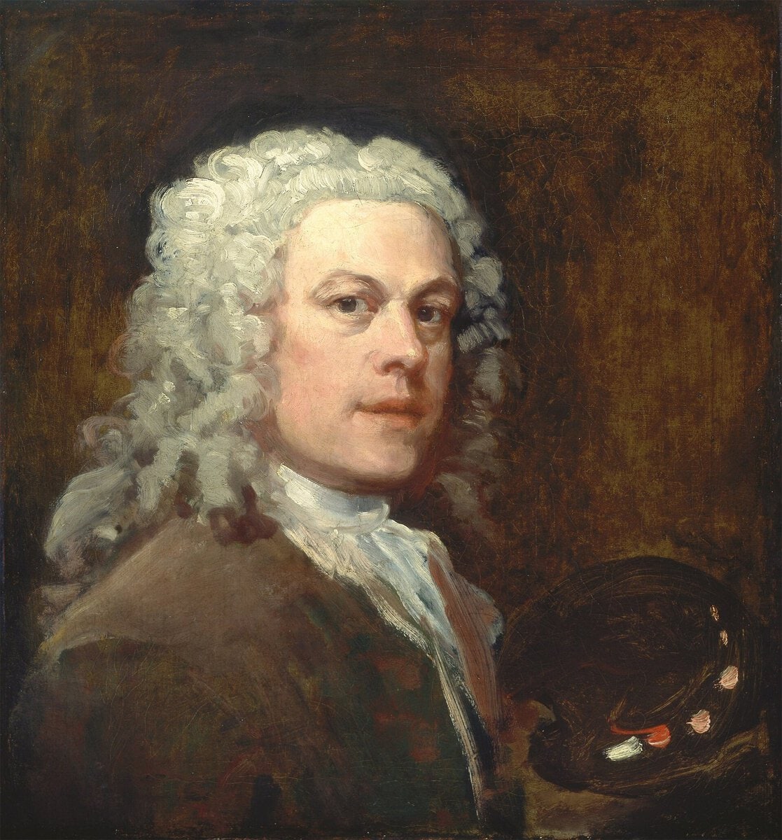 Hogarth'ın Köpek Trump ile Otoportresi