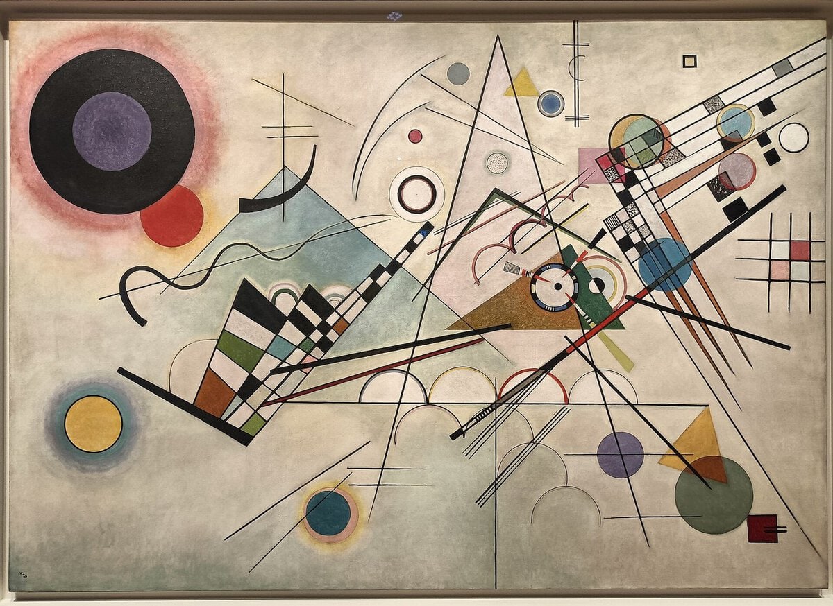 Kandinsky'nin Kompozisyon VIII tablosu: daireler, çizgiler ve açılar