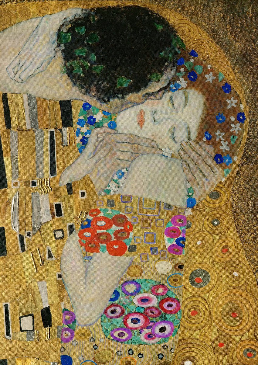 Klimt'in Öpücük tablosundan ayrıntı