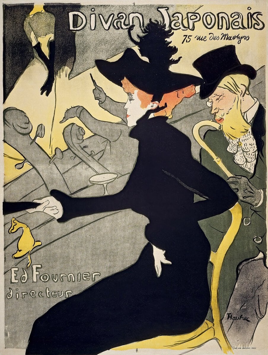 Lautrec'in Divan Japonais litografisi