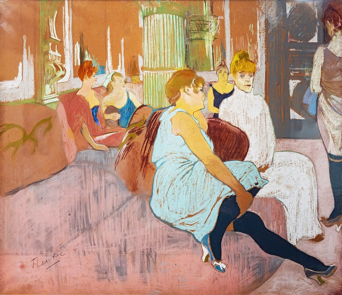 Lautrec'in Rue des Moulins Salonunda tablosu