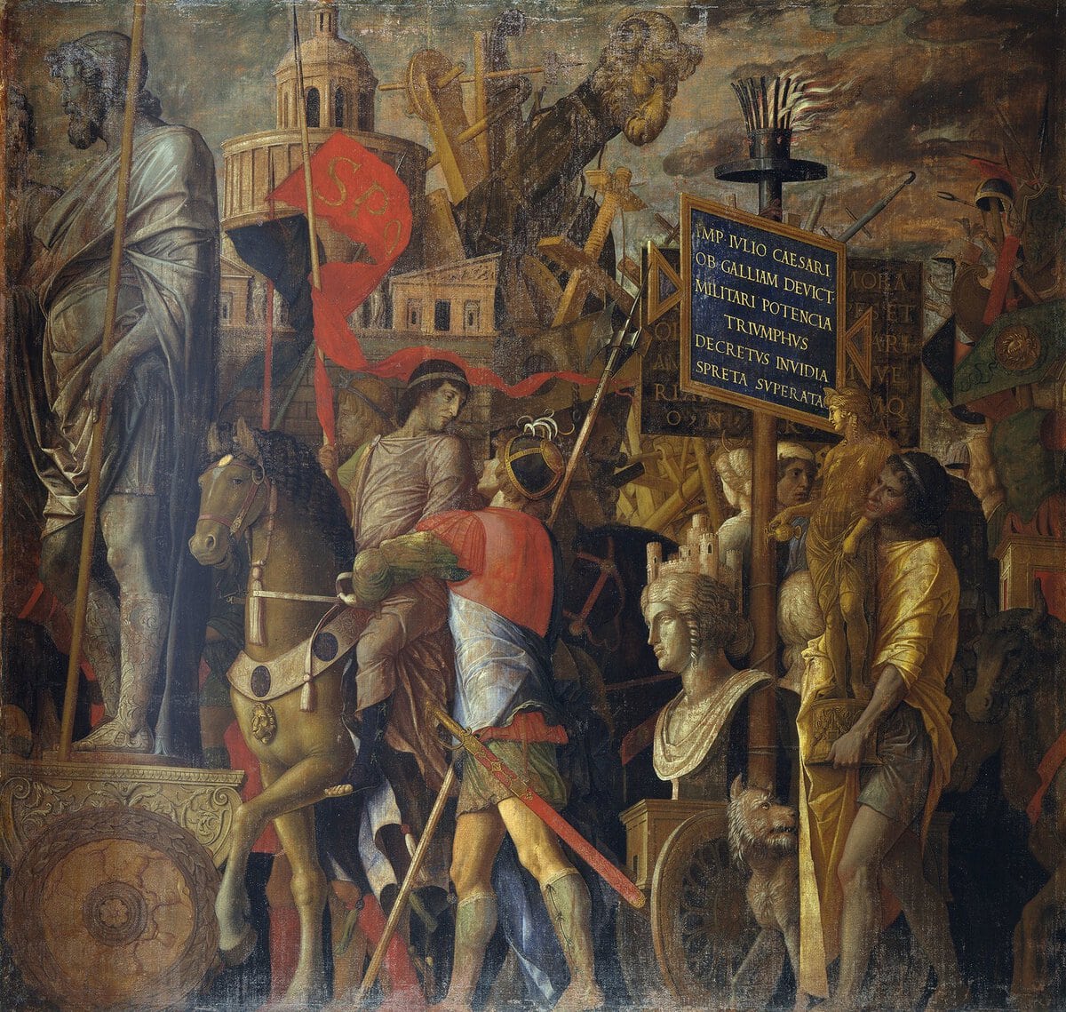 Mantegna'nın Sezar'ın Zaferleri dizisinden bir pano