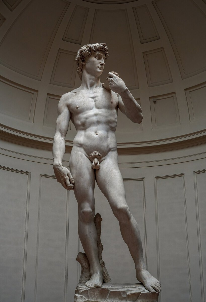 Michelangelo'nun Davut heykeli: savaşa hazırlanan çıplak figür