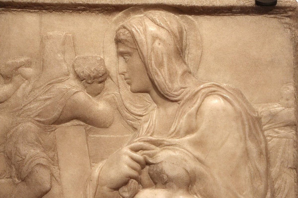 Michelangelo'nun Merdivenli Meryem kabartması