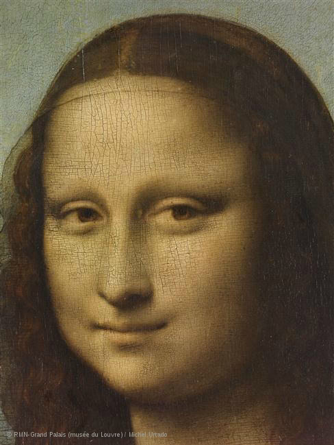 Mona Lisa tablosundan ayrıntı: sfumato tekniğiyle boyanmış yüz