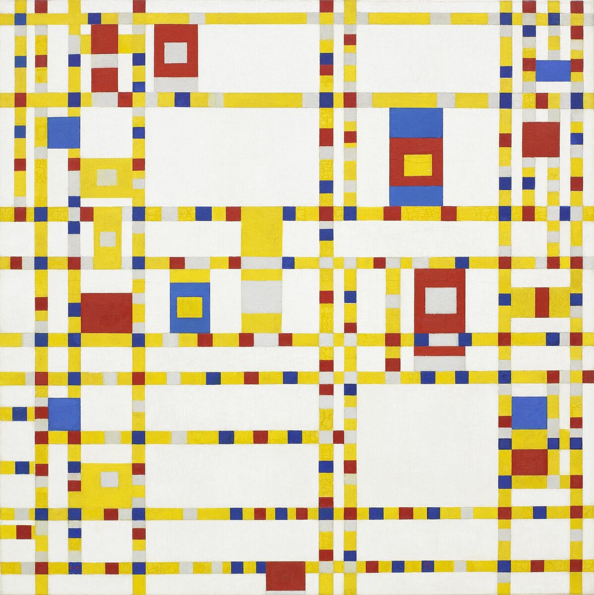 Mondrian'ın Broadway Boogie Woogie tablosu: titreşen sarı kareler