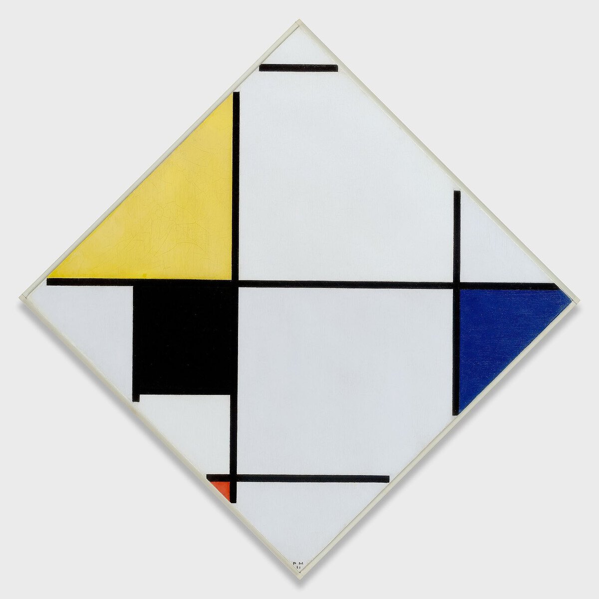 Mondrian'ın elmas biçimli kompozisyonu