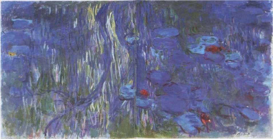 Monet'nin Nilüferler, Salkımsöğüt Yansımaları tablosu