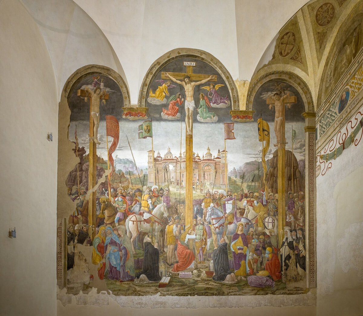Montorfano'nun Santa Maria delle Grazie yemekhanesindeki Çarmıha Germe freski