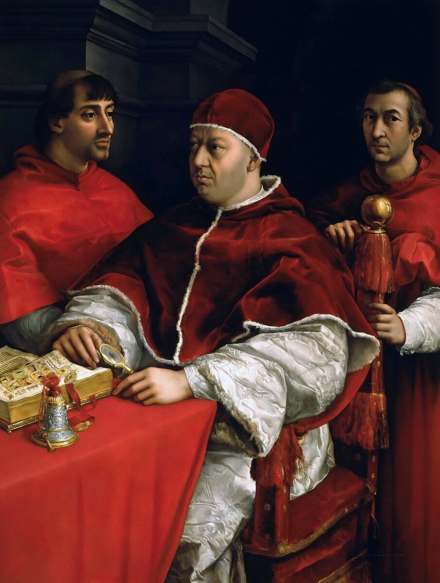 Raffaello'nun Papa X. Leo ve İki Kardinal tablosu