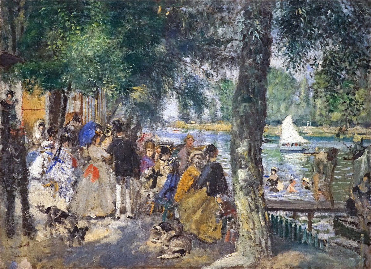 Renoir'ın La Grenouillère tablosu: nehir kenarındaki yüzme ve eğlence yeri