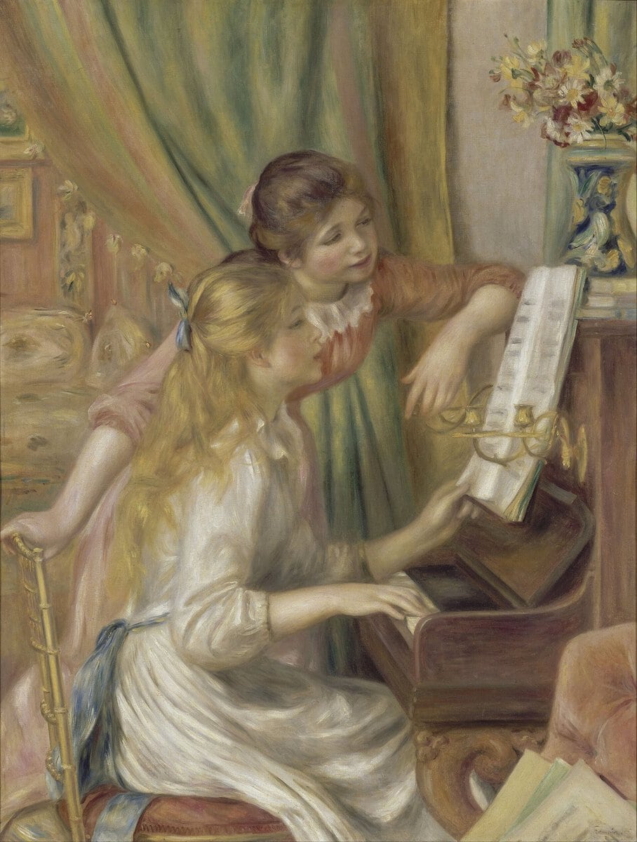Renoir'ın Piyano Başında Genç Kızlar tablosu
