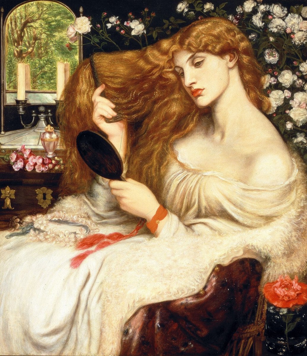 Rossetti'nin Lady Lilith tablosu: saçını tarayan figür