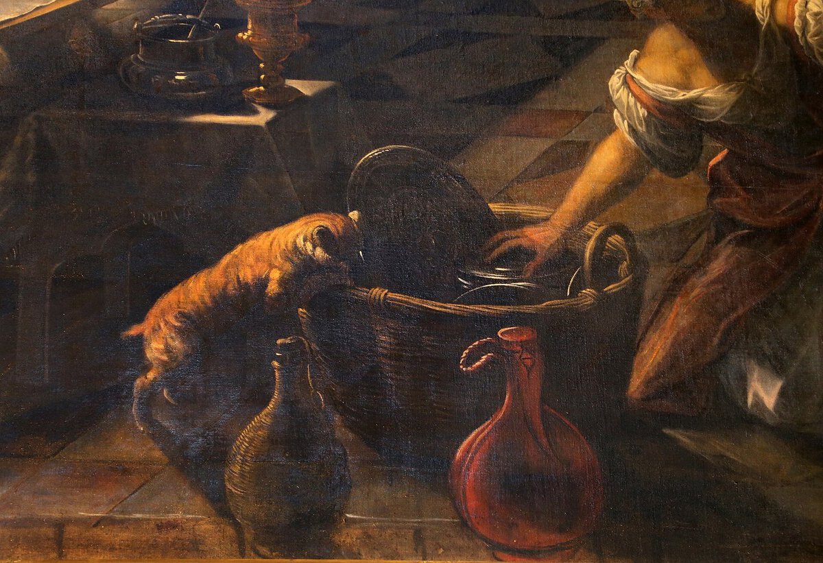 Tintoretto'nun Son Akşam Yemeği tablosundan ayrıntı